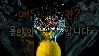 아침에 레몬수 한잔 매일 마시면?#변비탈출 #건강 #꿀팁 #다이어트식단 #레몬 #꿀팁