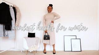 How to Style Dresses & Skirts for Winter Fall  | Modest Fashion Hacks!