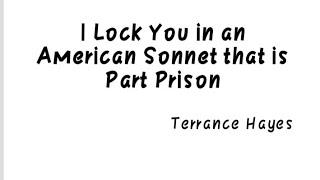 I Lock You in an American Sonnet that is Part Prison/ Terrance Hayes/Summary