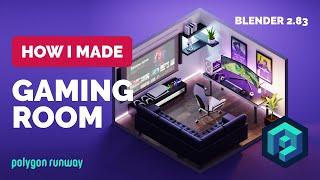 Gaming Room in Blender - 3D Modeling Process