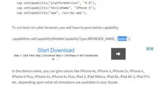 Desired capabilities for iPhone and iPad in Appium