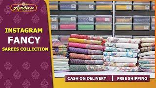 Instagram Fancy Sarees Collection 7661999722 | Free courier | COD | www.ambicaweddingmall