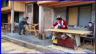 Young couple renovating old moldy wooden house in countryside | part 1