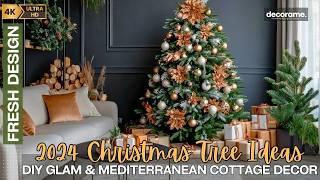 2024 Christmas Tree Ideas: DIY Glam & Mediterranean Cottage Decor Style