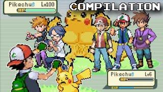 Ash vs Red, Gary, Blue Pokémon Battle compilation #1