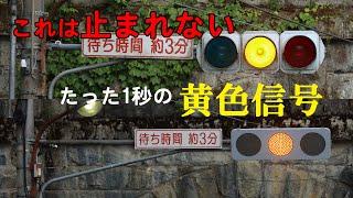 【これは止まれない】黄色一秒！短すぎる信号機【長い待ち時間】