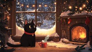 Cozy Christmas Beats  Lofi cat | just want to help you relax [Chillhop Radio Beat]