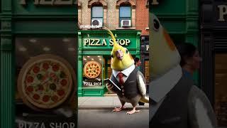 Pizza Cravings: The Cockatiel's Hilarious Adventure AI story #cockatiel #ai #aiart #pizza #funny