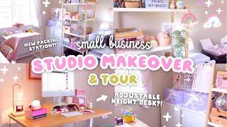 small business studio tour  aesthetic studio makeover, home office of an online stationery shop