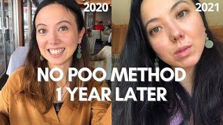 1 YEAR LATER NO POO METHOD | Asian Mixed Hair | Water Wash | Dandruff | No baking soda!