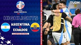 HIGHLIGHTS | Argentina 1(4)-(2)1 Ecuador | Copa América 2024 - 4tos | TUDN