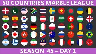 50 Countries Marble Race League Season 45 Day 1/10 Marble Race in Algodoo