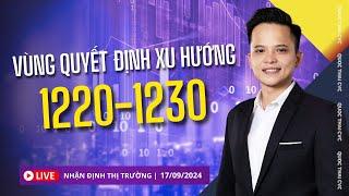 Chứng khoán hôm nay | Nhận định thị trường 17/09/2024: Vùng quyết định xu hướng 1220-1230 ?