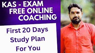 KAS - First 20 Days Study Plan - Free KAS Coaching || Bhasis Academy