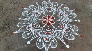 navaratri special lotus kolam Anu'sworld festival rangoli dasara muggulu pandagamuggulu easy kolam