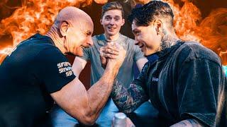 Chris Heria VS PRO Arm Wrestling GRANDPA