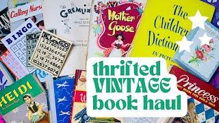 VINTAGE BOOK HAUL | Thrifted Junk Journal Ephemera | April 2022