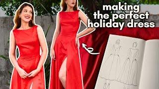 making the perfect Holiday dress | DIY dress pattern making + sewing tutorial