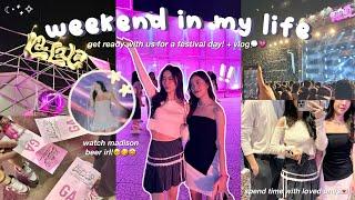 WEEKEND IN MY LIFE 🪩 going to a festival, spend time with loved ones + watch madison beer irl !! 