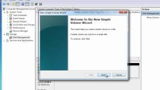 Windows 7 - Create a basic disk partition