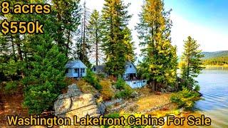 Washington Waterfront Property For Sale | Washington Lakefront Cabins For Sale | 8 acres | $550k