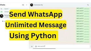 Send Whatsapp message using python | automate whatsapp unlimited message using python |