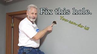 You can do it! Fixing a large hole in your drywall. How to fix a hole in sheetrock,  Drywall repair.