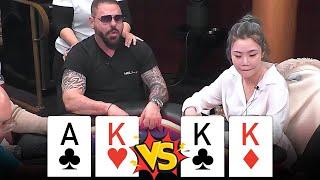 Monster Pot TAKE DOWN With POCKET KINGS at Live Cash Game