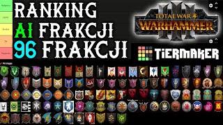 AI Ranking Najsilniejszych Frakcji Wszystkie 96 Frakcji w Rankingu Total War Warhammer 3 TierList PL