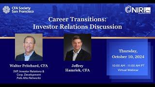 Career Transitions: Investor Relations Discussion w/ Walter Pritchard