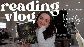 READING VLOG  finally reading colleen hoover’s romance thriller “verity” + review! *spoiler free*