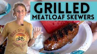 Grilled BBQ Meatloaf Skewers