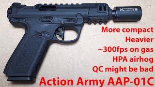 Airsoft: AAP-01C by Action Army.  Problem fixed, HPA hog, install barrel adapter & TTI trigger