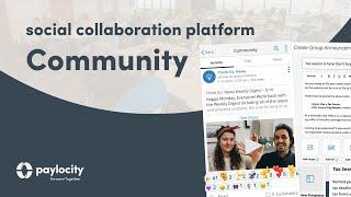 Paylocity’s Community: A Social Collaboration Platform