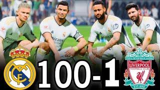 FIFA 25- MESSI RONALDO NEYMAR & MBAPPE | ALL STARS | Real Madrid 100-1 Liverpool #fc25