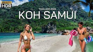  4K HDR | Walking Koh Samui BEST Island in the World | Thailand 2024 | With Captions