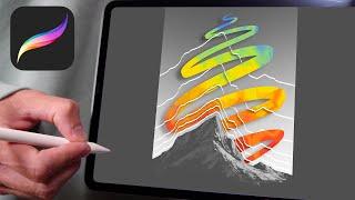 Mountain Swirl PROCREATE TUTORIAL 241