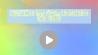 말랑몰롱 영상 날짜(?)..
