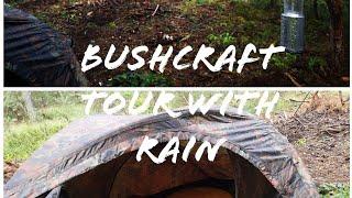 Ultralight stealth Bushcraft tour with the miltec recom in the rain