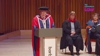 Leading QC, Guy Beringer, accepts his Honorary Doctorate from The University of Law