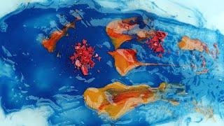 #short red blue orange colour mix| colour painting ideas tv