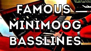 Famous Moog Minimoog Bass Lines