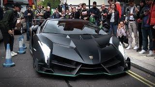 $7 Million Lamborghini Veneno Roadster causes chaos in Central London!!!