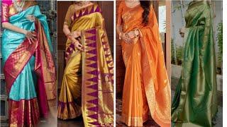 Letest Stylish Silk Saree ||Hamuz Trendz ||#saree #design #stylish