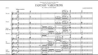 [Score] James Barnes - Fantasy Variations on a Theme by Niccolò Paganini (1988) for concert band