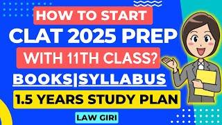 How to start CLAT 2025 preparation from Class 11th|CLAT Study Material & Plan|CLAT Prep after 10th