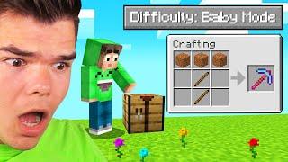 BEATING MINECRAFT On The EASIEST DIFFICULTY! (Baby Mode)