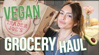 HUGE VEGAN TRADER JOES GROCERY HAUL | Natalie Barbu