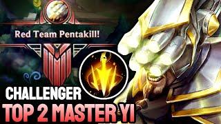 WILD RIFT PENTAKILL - TOP 2 MASTER YI GAMEPLAY - CHALLENGER RANKED