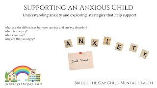 Anxiety Workshop - Supporting an Anxious Child - Parenting Support -Emotional Literacy - Emotions